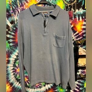 Blue quarter zip jacket